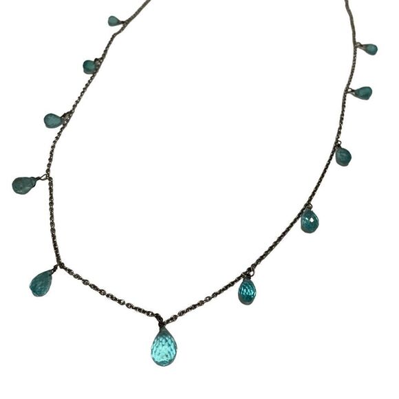 Rare Paraiba Apatite Drop Necklace - Picture 9 of 16